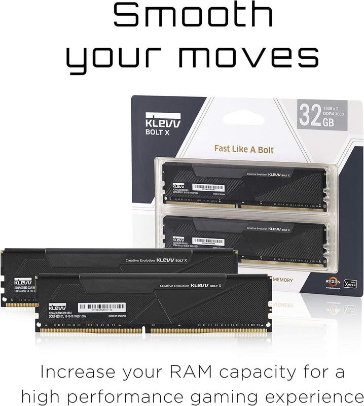 Memória RAM para desktop KLEVV Bolt X 32GB 3200MHz DDR4 CL16
